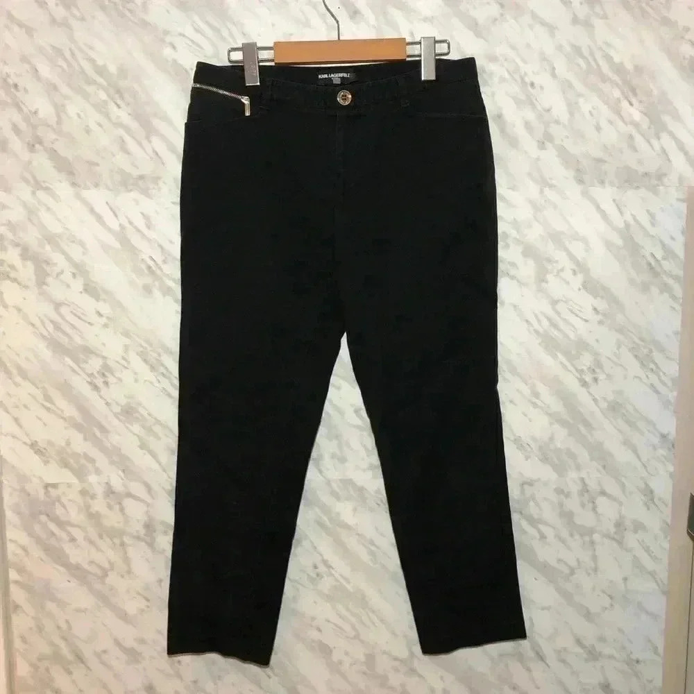 Karl Lagerfeld  Cropped Pants Black Size 8